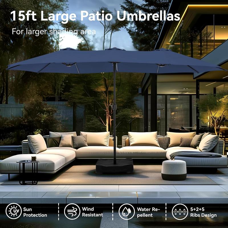 15ft Large Outdoor Patio Umbrella