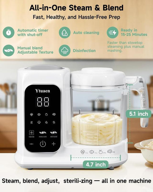 Baby Food Maker with Large Steam Basket Onestep