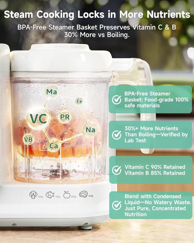 Baby Food Maker with Large Steam Basket Onestep