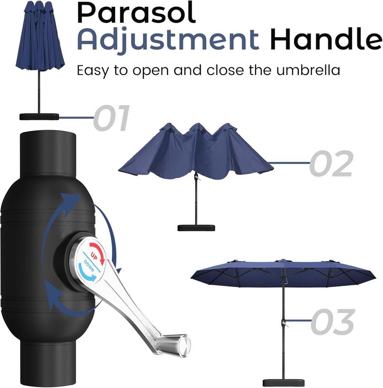 15ft Large Outdoor Patio Umbrella