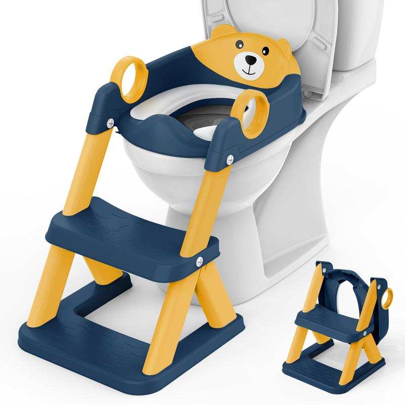 Kids Potty Training Ladder with Toilet Seat, Non-Slip Steps & Handles