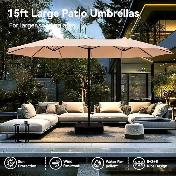 15ft Large Outdoor Patio Umbrella
